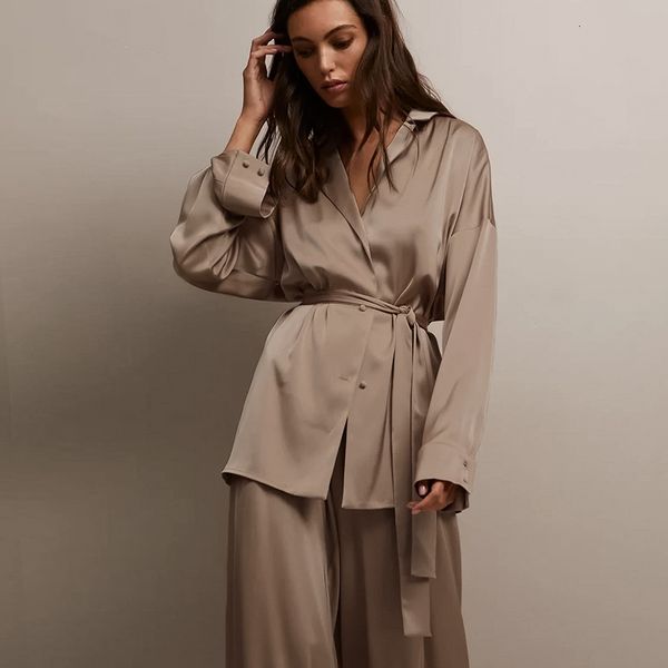 women's sleepwear hiloc lace up full sleeves sleepwear women pajamas sets womens outfits wide leg pants trouser suits homewear winter f, Black;red
women's sleepwear hiloc lace up full sleeves sleepwear women pajamas sets womens outfits wide leg pants trouser suits homewear winter f, Black;red