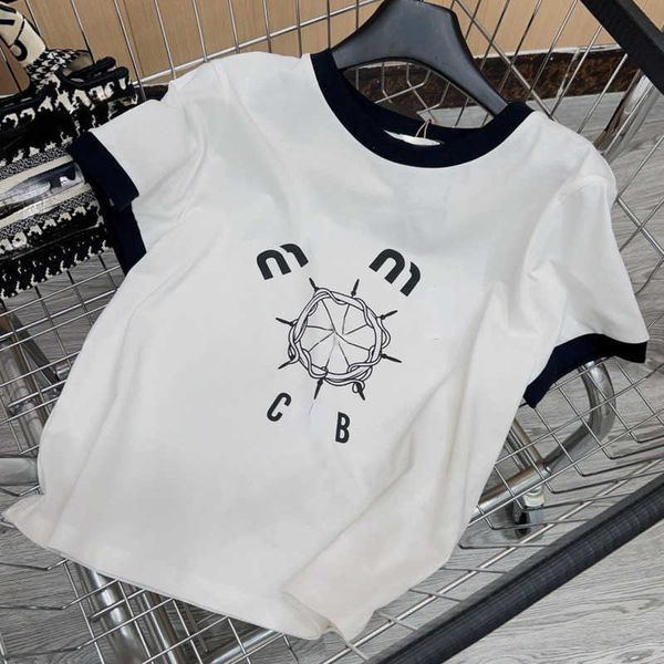 new 2023 womens summer t shirt designer sleeved miu chest letter print round neck fashion t-shirt pure cotton womens short tshirt, White
new 2023 womens summer t shirt designer sleeved miu chest letter print round neck fashion t-shirt pure cotton womens short tshirt, White