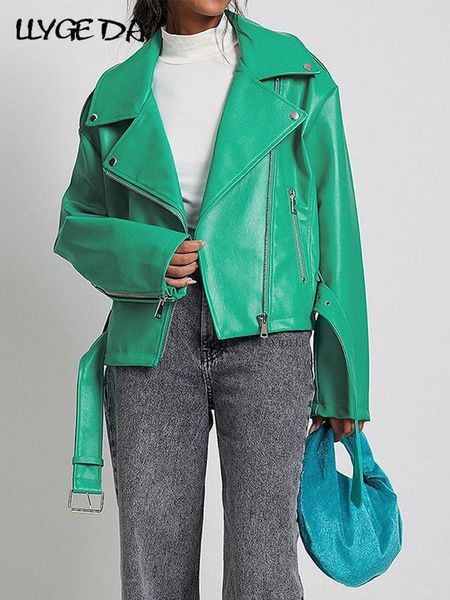 women's jackets pu zip cropped coat women autumn winter chic punk belt lapel long sleeve female jacket streetwear lady motorcycle 23031, Black;brown
women's jackets pu zip cropped coat women autumn winter chic punk belt lapel long sleeve female jacket streetwear lady motorcycle 23031, Black;brown
