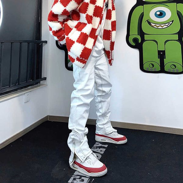 men's jeans american retro white jeans men and wo trendy hip-hop functional sense zipper slit slim small straight pants skinny y2303, Blue
men's jeans american retro white jeans men and wo trendy hip-hop functional sense zipper slit slim small straight pants skinny y2303, Blue