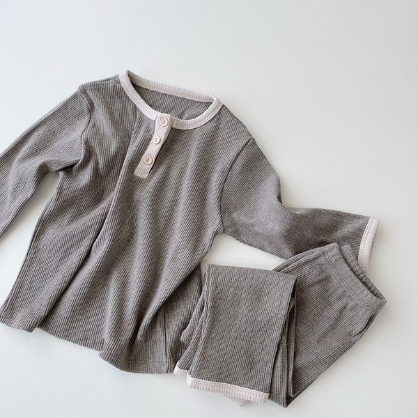 pajamas 2pcs/set autumn baby pajamas clothing sets korean rib elastic long-sleeved trousers leggings baby cotton pajamas homewear 230310, Blue;red
pajamas 2pcs/set autumn baby pajamas clothing sets korean rib elastic long-sleeved trousers leggings baby cotton pajamas homewear 230310, Blue;red