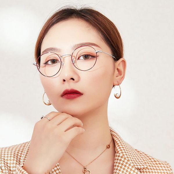 new high-end vintage round frame glasses fashionable mens and womens exquisite small frame personal korean style pure titanium trendy glasse, Silver
new high-end vintage round frame glasses fashionable mens and womens exquisite small frame personal korean style pure titanium trendy glasse, Silver