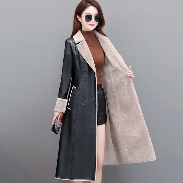 women's jackets winter leather jacket coat plus velvet thick long large size outerwear fashion lady suit collar windbreaker parka y1198, Black;brown
women's jackets winter leather jacket coat plus velvet thick long large size outerwear fashion lady suit collar windbreaker parka y1198, Black;brown