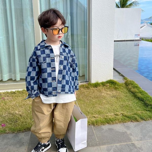 jackets fashion teen boys denim singlebreasted jacket spring autumn korean version 211y baby boy girl checkerboard coat 230310, Blue;gray
jackets fashion teen boys denim singlebreasted jacket spring autumn korean version 211y baby boy girl checkerboard coat 230310, Blue;gray
