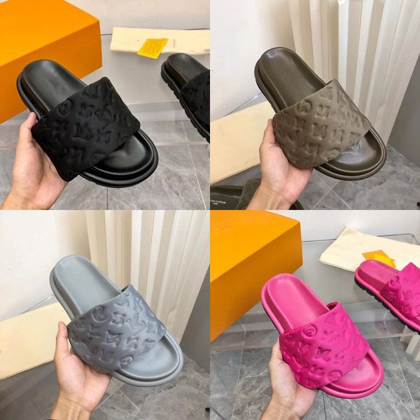 designer sandals pool pillow slippers mens mules sunset shoes soft platform leather slides fuchsia shoe with box, Black
designer sandals pool pillow slippers mens mules sunset shoes soft platform leather slides fuchsia shoe with box, Black