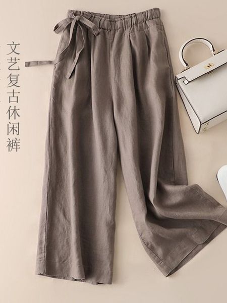 women's pants capris women casual wide leg pants arrival summer vintage style solid color loose cotton linen ankle-length pants d277 23, Black;white
women's pants capris women casual wide leg pants arrival summer vintage style solid color loose cotton linen ankle-length pants d277 23, Black;white