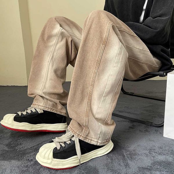 men's jeans 2023 new straight baggy men pants patchwork distressed washed vintage loose punk denim trousers chic coated wide leg y2303, Blue
men's jeans 2023 new straight baggy men pants patchwork distressed washed vintage loose punk denim trousers chic coated wide leg y2303, Blue