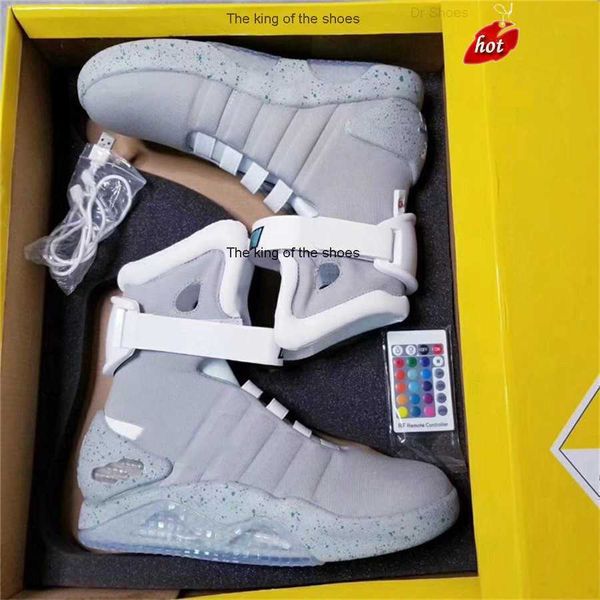 air mag sneakers marty mcfly's led shoes man back to the future glow in the dark gray boots mcflys sneaker with box top, Black 
air mag sneakers marty mcfly's led shoes man back to the future glow in the dark gray boots mcflys sneaker with box top, Black