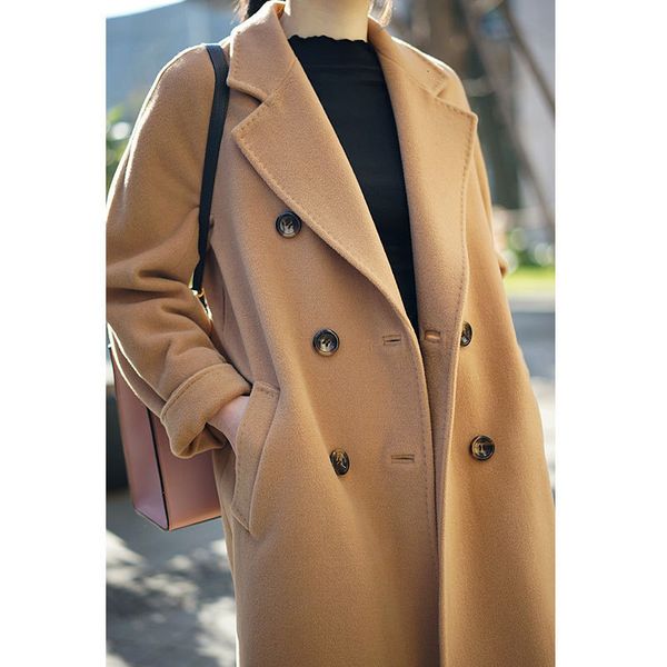 women's jackets doublesided cashmere coat female winter 2023 highend camel long woolen wool cloth 230310, Black;brown
women's jackets doublesided cashmere coat female winter 2023 highend camel long woolen wool cloth 230310, Black;brown