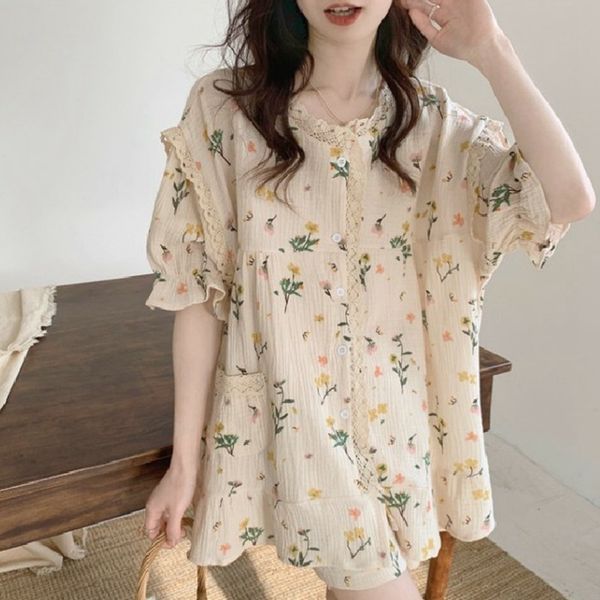 women's sleepwear pajama sets turn-down collar short sleeve women summer grid cherry bear print cartoon kawaii trendy womens 2pcs pyjam, Black;red
women's sleepwear pajama sets turn-down collar short sleeve women summer grid cherry bear print cartoon kawaii trendy womens 2pcs pyjam, Black;red