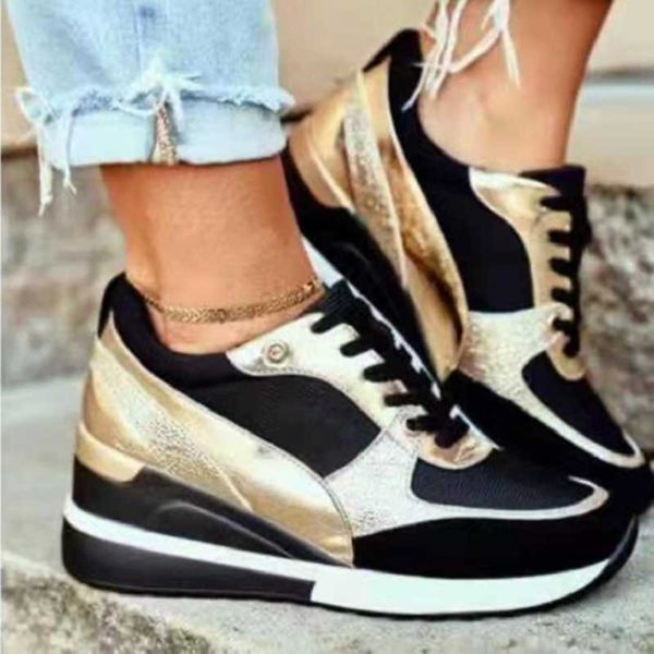 dress shoes 2023 autumn wedges women sneakers fashion casual shoes laceup platform sports shoes women patchwork trainers vulcanized shoes j2, Black
dress shoes 2023 autumn wedges women sneakers fashion casual shoes laceup platform sports shoes women patchwork trainers vulcanized shoes j2, Black