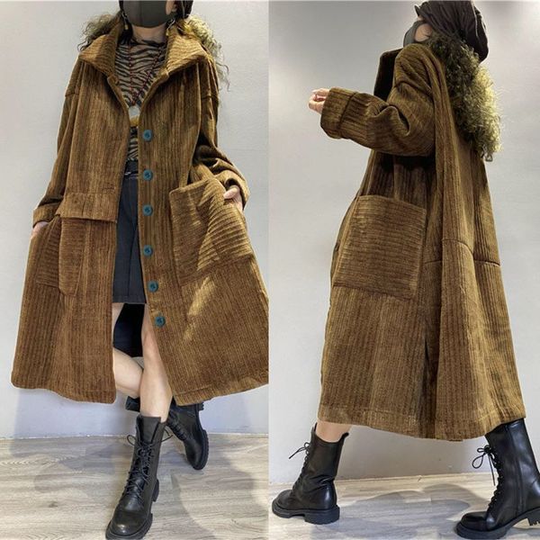 women's jackets plus velvetno velvet corduroy jacket large size long windbreaker big pocket wild singlebreasted fall winter coat m1501, Black;brown
women's jackets plus velvetno velvet corduroy jacket large size long windbreaker big pocket wild singlebreasted fall winter coat m1501, Black;brown