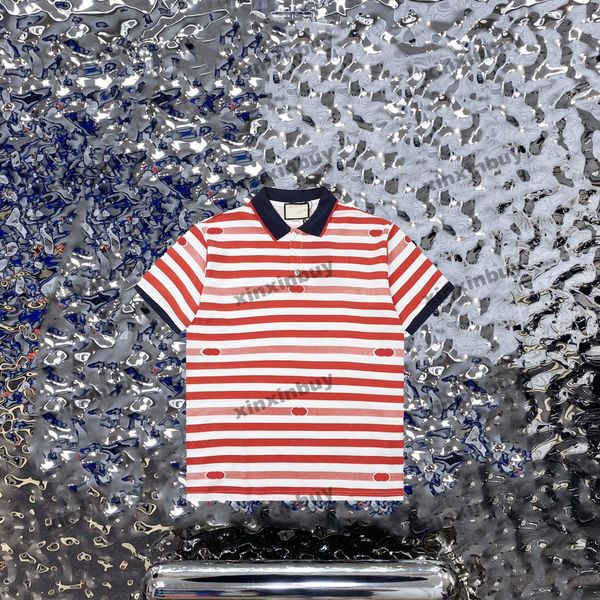 xinxinbuy men designer tee t shirt 23ss stripe letter collar jacquard short sleeve cotton women black white blue red s-2xl, Black;brown
xinxinbuy men designer tee t shirt 23ss stripe letter collar jacquard short sleeve cotton women black white blue red s-2xl, Black;brown