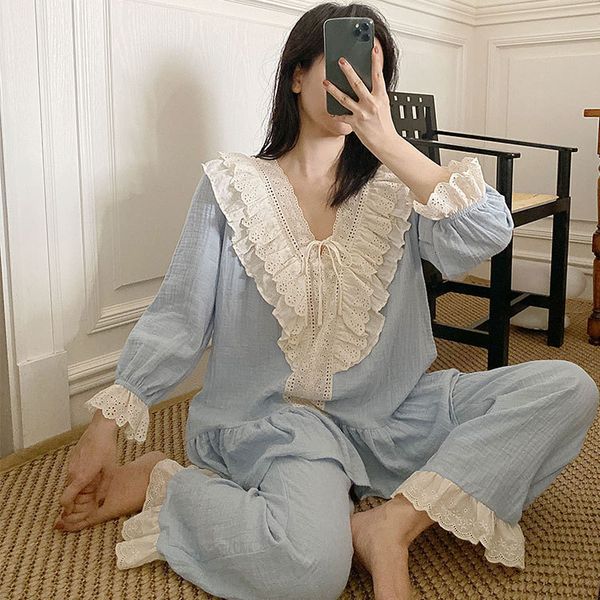 women's sleepwear unikiw 2 colors women princess embroidered lace pajama sets.vintage v neck pyjamas suit.lady cotton home sleepwear ni, Black;red
women's sleepwear unikiw 2 colors women princess embroidered lace pajama sets.vintage v neck pyjamas suit.lady cotton home sleepwear ni, Black;red