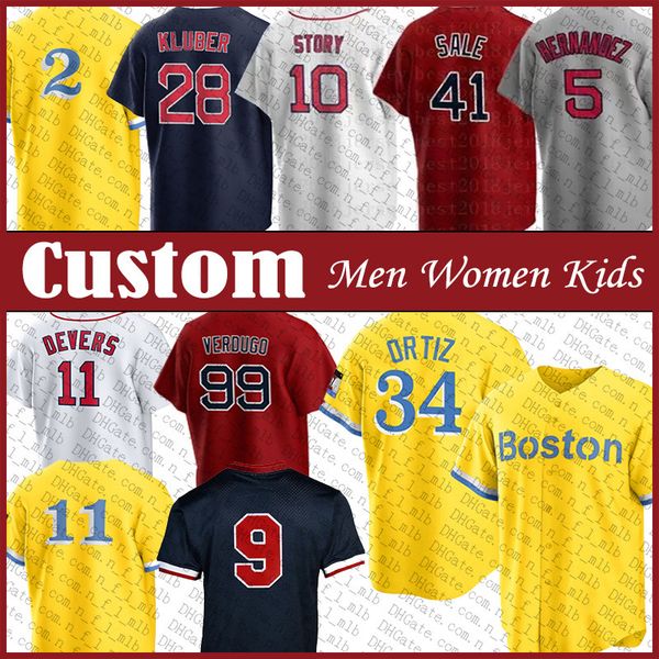 11 rafael devers 34 david ortiz boston baseball jersey custom red sox 2 justin turner enrique hernandez chris sale trevor story corey kluber, Blue;black
11 rafael devers 34 david ortiz boston baseball jersey custom red sox 2 justin turner enrique hernandez chris sale trevor story corey kluber, Blue;black