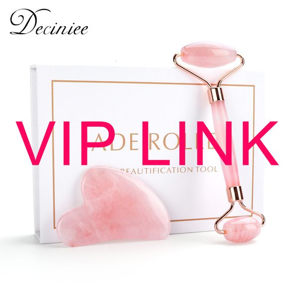 face care devices vip link for natural rose quartz jade roller gua sha set 230309