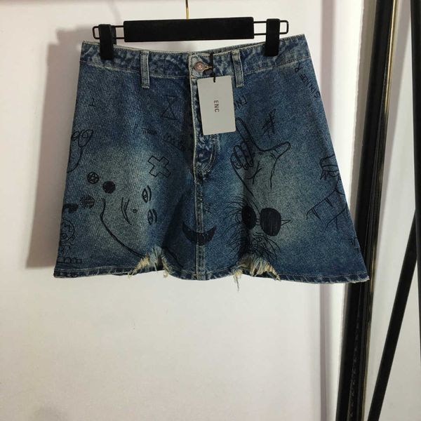 23ss brand designer women skirt graffiti print high-waisted slimming a-line denim short half skirt summer womens clothes, Black
23ss brand designer women skirt graffiti print high-waisted slimming a-line denim short half skirt summer womens clothes, Black