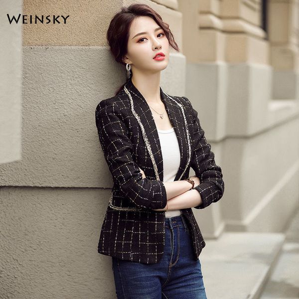 women's suits blazers classic vintage plaid business interview suits ladies work office ladies long sleeve blazer 230310, White;black
women's suits blazers classic vintage plaid business interview suits ladies work office ladies long sleeve blazer 230310, White;black