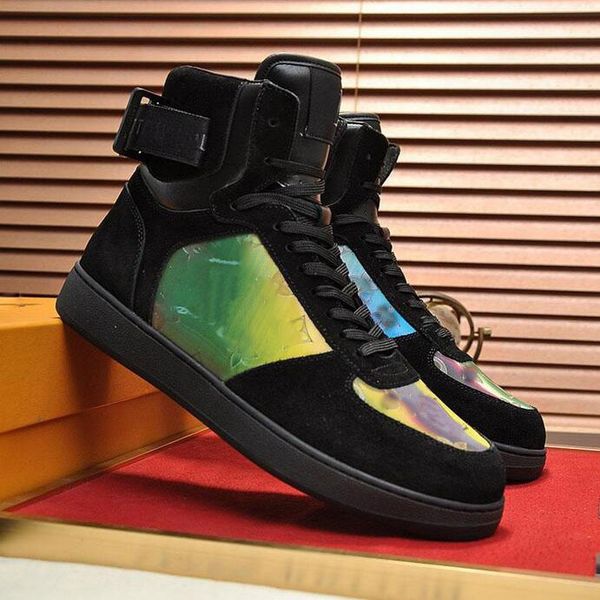 fashion men's embossed leather basket shoes thick-soled leisure sports shoes rubber outsole high-men's rivoli sports shoes black a
fashion men's embossed leather basket shoes thick-soled leisure sports shoes rubber outsole high-men's rivoli sports shoes black a