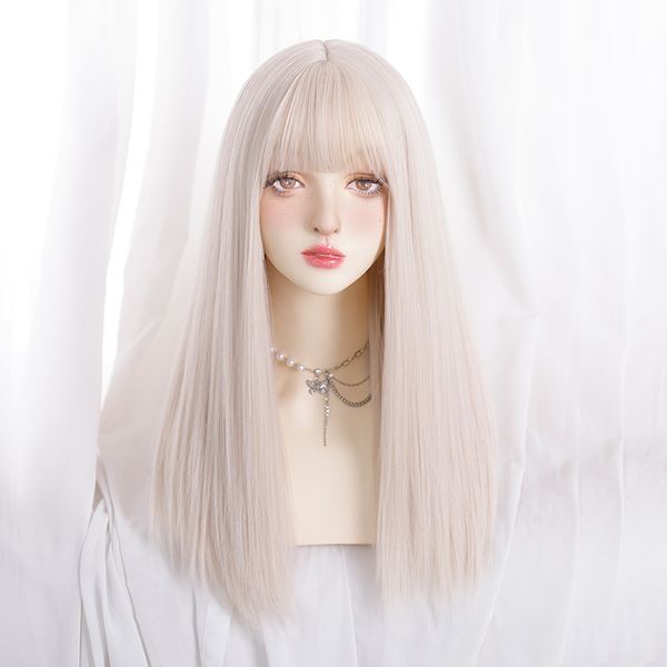 synthetic wig asian fashion lolita female net red daily activities straight hair, Black
synthetic wig asian fashion lolita female net red daily activities straight hair, Black