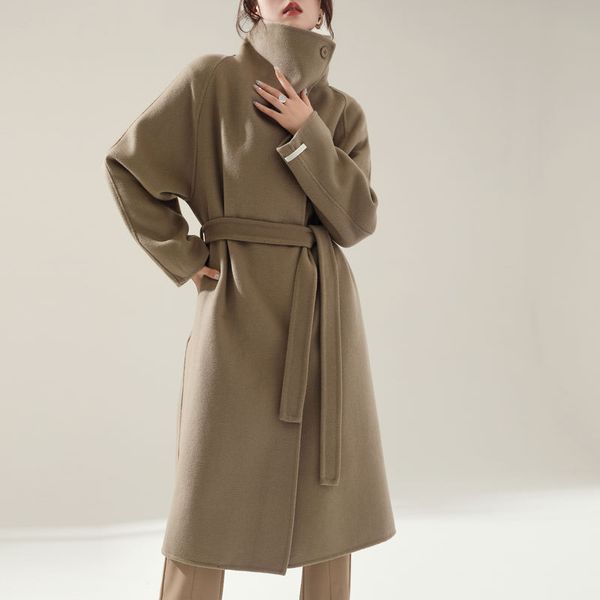women's jackets fashion waistband korean version slim loose highcount doublesided cashmere coat wool 230310, Black;brown
women's jackets fashion waistband korean version slim loose highcount doublesided cashmere coat wool 230310, Black;brown