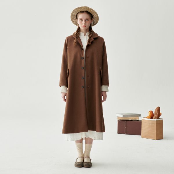 women's jackets leorlax original design sense doll collar a line long single sided woolen coat simple literary winter j0018 230310, Black;brown
women's jackets leorlax original design sense doll collar a line long single sided woolen coat simple literary winter j0018 230310, Black;brown