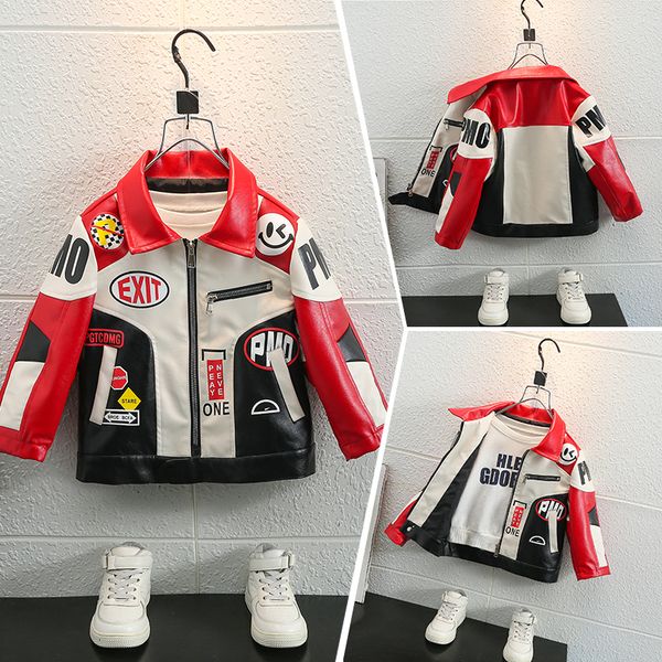 jackets baby boys letter print baseball coat turn down collar zipper up faux leather moto for children racing biker 230310, Blue;gray
jackets baby boys letter print baseball coat turn down collar zipper up faux leather moto for children racing biker 230310, Blue;gray