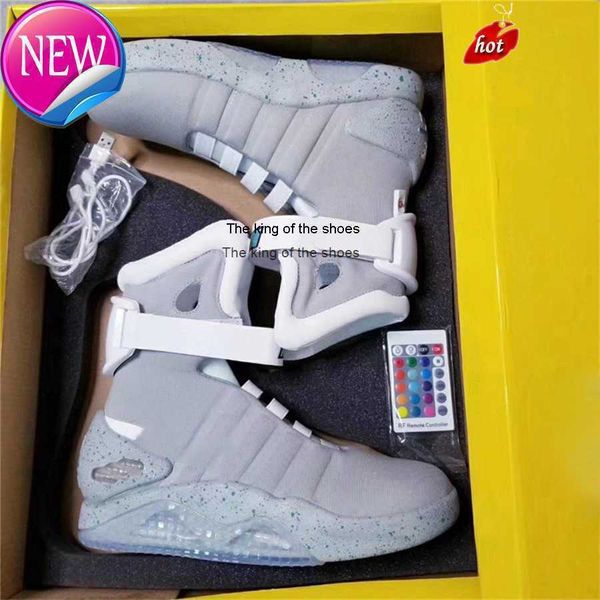 2023 automatic laces air mag sneakers marty mcfly's led shoes men back to the future glow in the dark gray mcflys sneaker with box, Black
2023 automatic laces air mag sneakers marty mcfly's led shoes men back to the future glow in the dark gray mcflys sneaker with box, Black