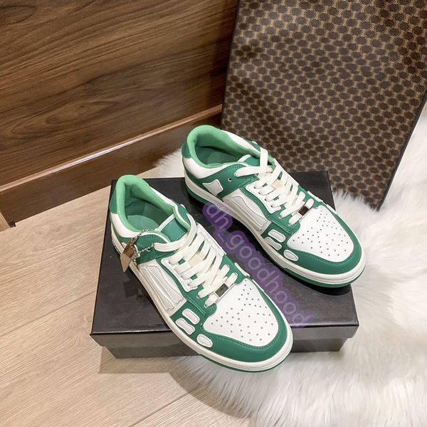 designer shoes mens skel low genuine leather sneakers fashion womens luxury lace up patchwork shoe white green low couple bones skeleton app, Black
designer shoes mens skel low genuine leather sneakers fashion womens luxury lace up patchwork shoe white green low couple bones skeleton app, Black