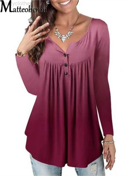 women's t-shirt new summer v-neck button folds tunic t-shirt long sleeve women gradient color printing tee shirts casual loose femme 2, White
women's t-shirt new summer v-neck button folds tunic t-shirt long sleeve women gradient color printing tee shirts casual loose femme 2, White