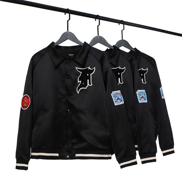 men's jackets fallwinter armband badge flying high street baseball uniform men 230309, Black;brown
men's jackets fallwinter armband badge flying high street baseball uniform men 230309, Black;brown
