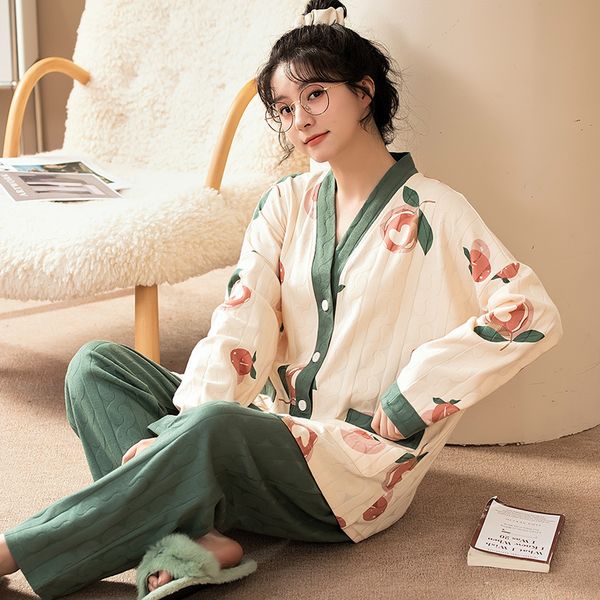 women's sleepwear women's japanese kimono pajamas set v neck home clothes nightwear cotton sleepwear loose home clothes large size, Black;red
women's sleepwear women's japanese kimono pajamas set v neck home clothes nightwear cotton sleepwear loose home clothes large size, Black;red