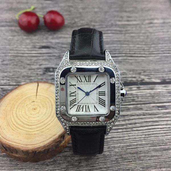 women watches quartz square diamond watch gold silver case leather strap women dress watch lover designer wristwatch, Slivery;brown
women watches quartz square diamond watch gold silver case leather strap women dress watch lover designer wristwatch, Slivery;brown