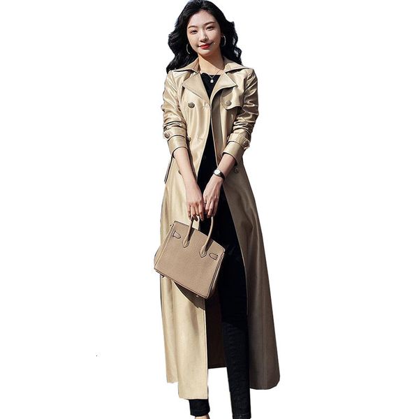 women's jackets 2023 women autumn winter bright face slim long windbreaker overtheknee super elegant temperament ladies trench f037 230, Black;brown
women's jackets 2023 women autumn winter bright face slim long windbreaker overtheknee super elegant temperament ladies trench f037 230, Black;brown