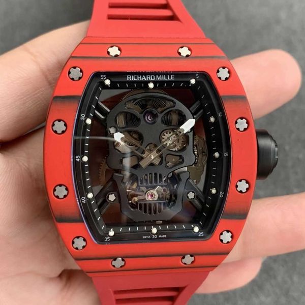 luxury automatic mechanical watch richa milles rm52-01 tourbillon skeleton red hollow man personality machine table mens sport brand watches
luxury automatic mechanical watch richa milles rm52-01 tourbillon skeleton red hollow man personality machine table mens sport brand watches