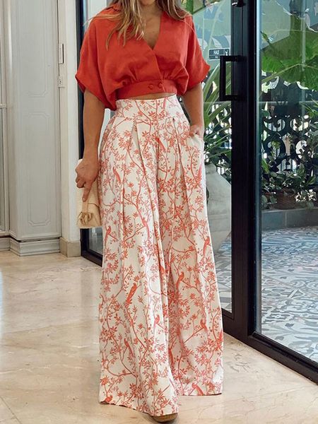 womens two piece pants loose pocket zipper print high waist pant suit mid sleeve shirt elegant floral wide leg street wear 230310, White
womens two piece pants loose pocket zipper print high waist pant suit mid sleeve shirt elegant floral wide leg street wear 230310, White