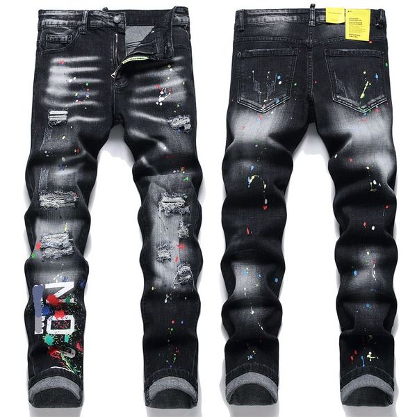 men's jeans designer pants mens denim embroidery fashion holes trouser us size hip hop distressed zipper clothing apparel for male sell, Blue
men's jeans designer pants mens denim embroidery fashion holes trouser us size hip hop distressed zipper clothing apparel for male sell, Blue