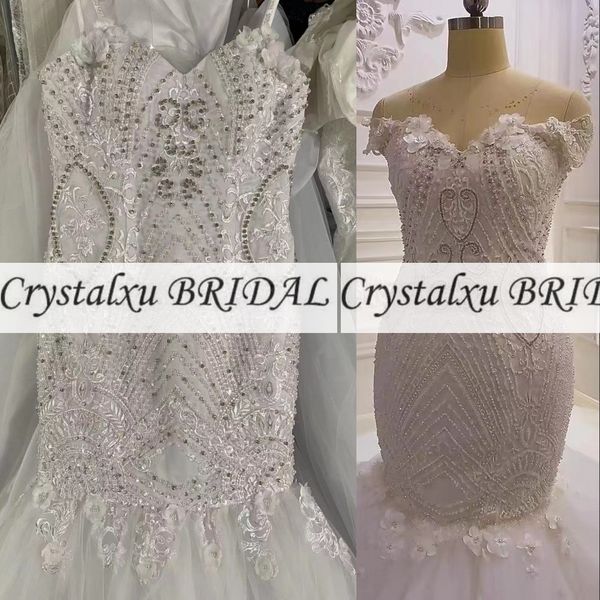 2023 arabic mermaid wedding dresses elegant off shoulder lace appliques crystal beads flowers satin long formal bridal gowns sweep train, White
2023 arabic mermaid wedding dresses elegant off shoulder lace appliques crystal beads flowers satin long formal bridal gowns sweep train, White