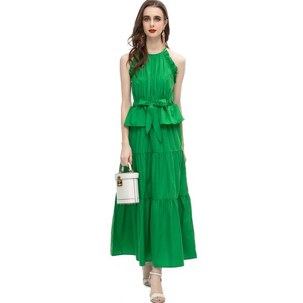 women's runway dresses o neck sleeveless off the shoulder tiered high street fashion holiday wear vestidos, Black
women's runway dresses o neck sleeveless off the shoulder tiered high street fashion holiday wear vestidos, Black