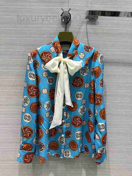 women's blouses & shirts designer milan runway 2023 new spring summer stand collar long sleeve print brand se style 3x0h, White
women's blouses & shirts designer milan runway 2023 new spring summer stand collar long sleeve print brand se style 3x0h, White