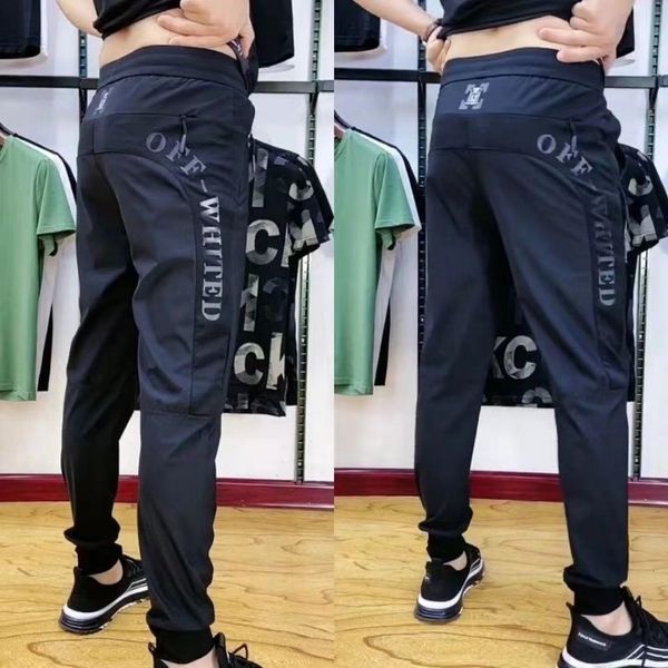 men's pants summer ice silk casual tiktok same quick drying air conditioning net red thin slim elastic sports trousers 230310, Black
men's pants summer ice silk casual tiktok same quick drying air conditioning net red thin slim elastic sports trousers 230310, Black