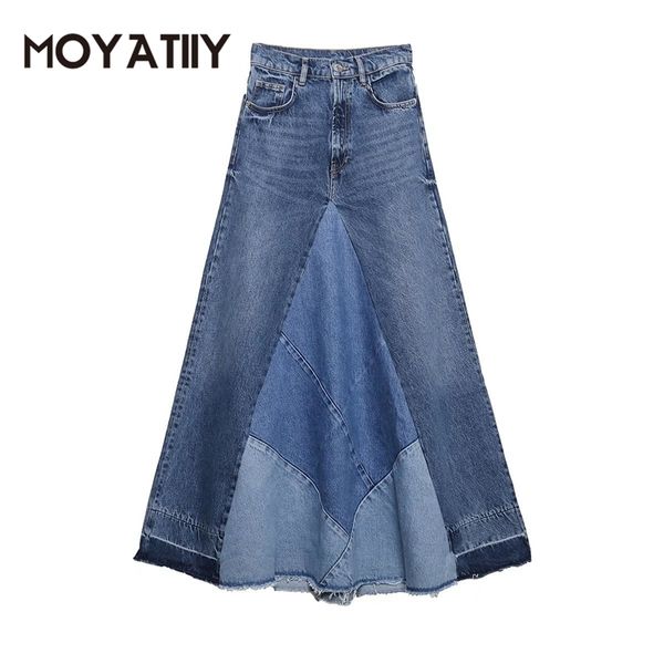 skirts moyatiiy women fashion denim blue highstreet patchwork high waist midi a line design female bottoms 230309, Black
skirts moyatiiy women fashion denim blue highstreet patchwork high waist midi a line design female bottoms 230309, Black