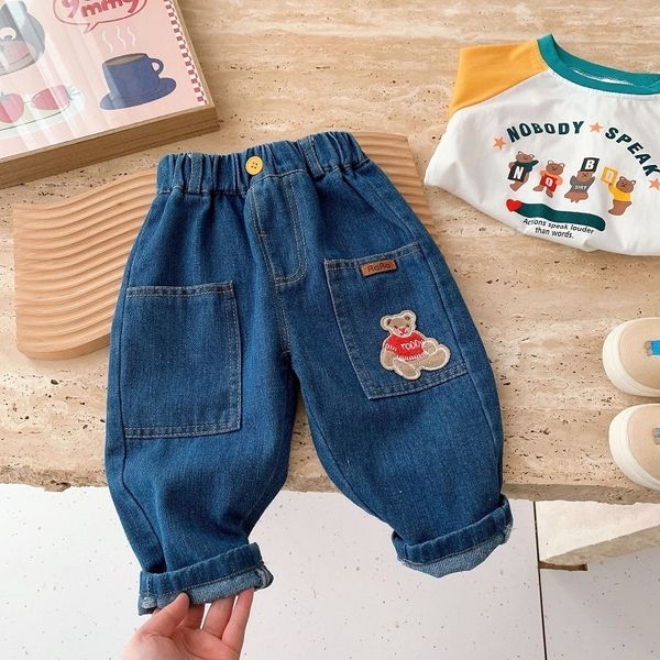 jeans children boy girl bear jeans 0-6years toddler kids elastic waist cartoon pattern pocket denim pant trousers spring fall clothes 230309, Blue
jeans children boy girl bear jeans 0-6years toddler kids elastic waist cartoon pattern pocket denim pant trousers spring fall clothes 230309, Blue
