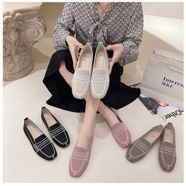 dress shoes women flats pumps knitting fabric breathable soft sole loafers female leisure shoes fashion slipon egg roll shoes for woman j230, Black
dress shoes women flats pumps knitting fabric breathable soft sole loafers female leisure shoes fashion slipon egg roll shoes for woman j230, Black
