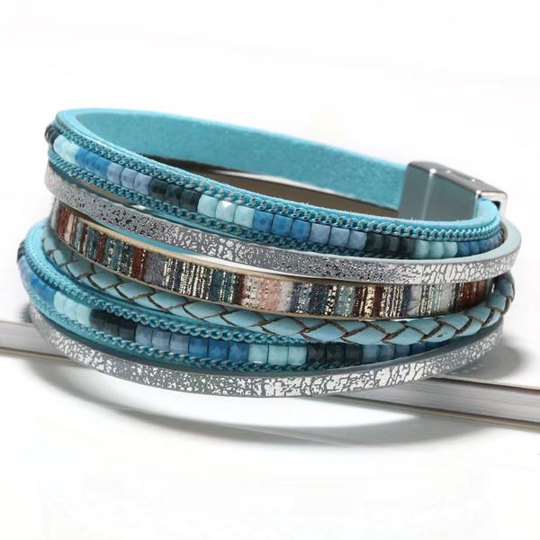 chakras and colors, all chakras designer style bracelet hand woven alloy magnetic buckle bohemian style bracelet, Black
chakras and colors, all chakras designer style bracelet hand woven alloy magnetic buckle bohemian style bracelet, Black