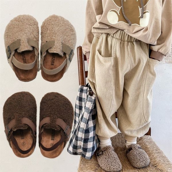 slipper children' fleece elastic clogs baby boys girls plush slipper toddler prewalker footwear winter warm soft sole shoes 230309, Black;grey
slipper children' fleece elastic clogs baby boys girls plush slipper toddler prewalker footwear winter warm soft sole shoes 230309, Black;grey