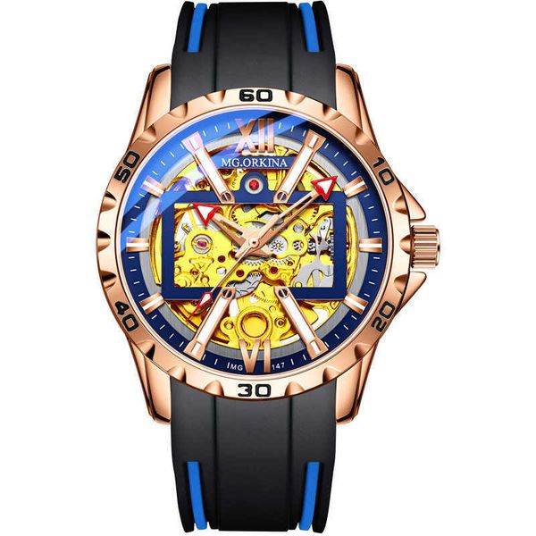 wrist watch tiktok hollow out men's mechanical fully automatic waterproof glow fashion, Slivery;black
wrist watch tiktok hollow out men's mechanical fully automatic waterproof glow fashion, Slivery;black