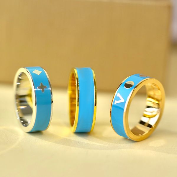luxurys designers ring printed rings for women classic blue surface couple rings level gift casual fashion party gold silver rose gold
luxurys designers ring printed rings for women classic blue surface couple rings level gift casual fashion party gold silver rose gold