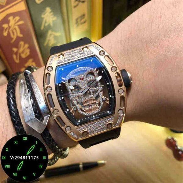 men's watch richa mechanical hollowed automatic out skull diamond inlaid personalized fashion luminous tide tape waterproofs high quali, Slivery;black
men's watch richa mechanical hollowed automatic out skull diamond inlaid personalized fashion luminous tide tape waterproofs high quali, Slivery;black