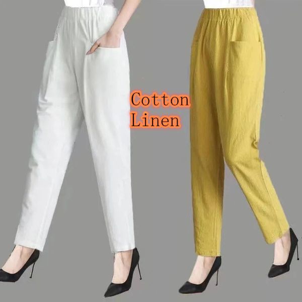 women's pants capris spring summer casual cotton linen pants women's solid color harem pants elastic waist middle-aged female line, Black;white
women's pants capris spring summer casual cotton linen pants women's solid color harem pants elastic waist middle-aged female line, Black;white